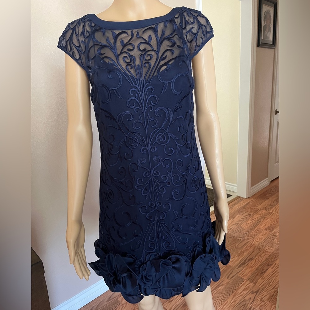 Jessica Simpson - Navy Mini Dress Ruffled Bottom Size 4